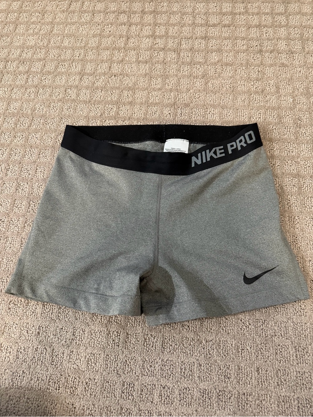 Nike Pro Kids Gray Compression Shorts